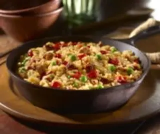 Risotto chorizo y pimiento