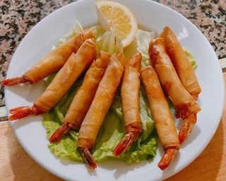 85. Rollitos Crujientes de Gamba (Gambas Rebozadas)