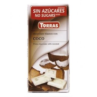 Czekolada biała z kokosem bdc 75g Torras