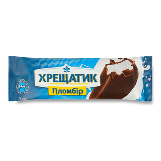 Морозиво «Хладик» «Хрещатик» пломбір у кондитерській глазурі (75г)