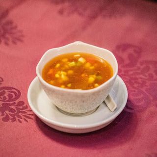 Corn soup with chicken