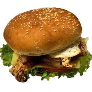 Burguer pollo mechado