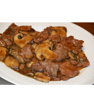 Ternera con champiñones