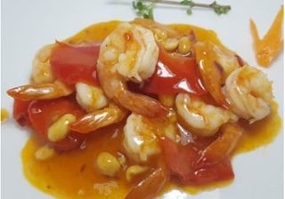 124 Gamberi in salsa piccante