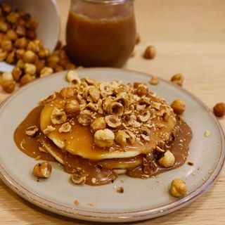 Panquecas Caramelo e Avelã