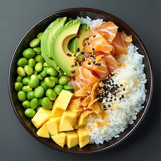 250.Spicy salmon poke