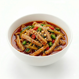 Burta de vita in sos picant