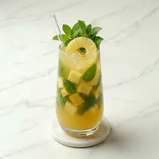 Pineapple and  Mint Juice