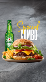 Hamburger combo menu 350gr