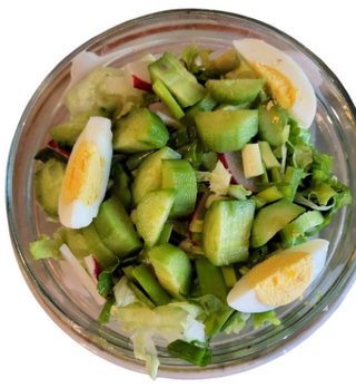 Зелена салата с яйце-300гр.