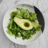 Large green salad with avocado