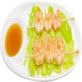 94. Brochetas De Gambas (3 Pzs.)