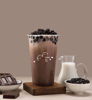  Chocolate bubble tea 