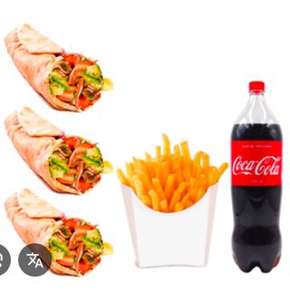 3 Dürüm + Refresco 1.5 Litros Patatas Grandes
