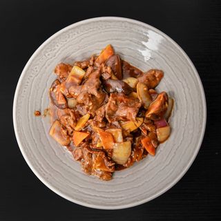 ternera con salsa de ostras