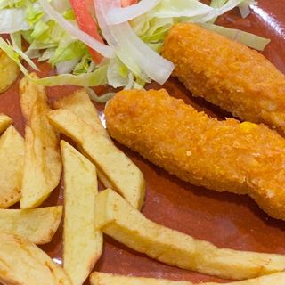 Tiras de queso frito