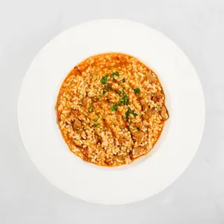 Rižoto s teletinom i bobom