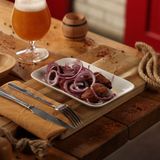 ხბოს მწვადი მაყალზე