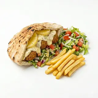 Pita Falafel (4 Uds.) Con Queso Y Piña