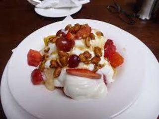 Fruit Salad with Yoghurt, Honey and Nuts