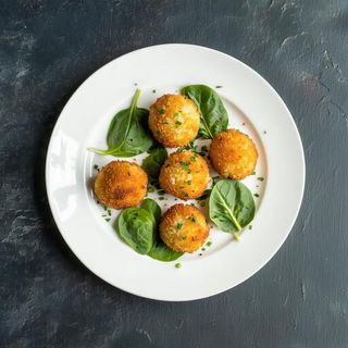 Arancin agli spinaci e prosciutto