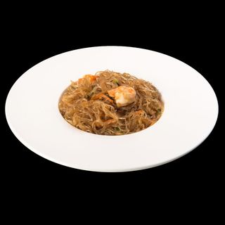 224 SPAGHETTI DI SOIA CON GAMBERI
