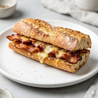 Bocadillo De Bacon Y Queso