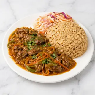 Beef Stir Fry with brown rice