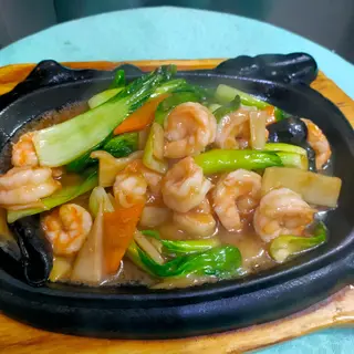 178. Gamberi con verdure miste alla piastra