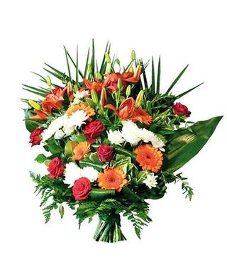 Ensemble Lys – Roses – Gerbera – Feuillages