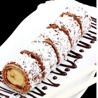 Sushi alla banana con Nutella e cocco 