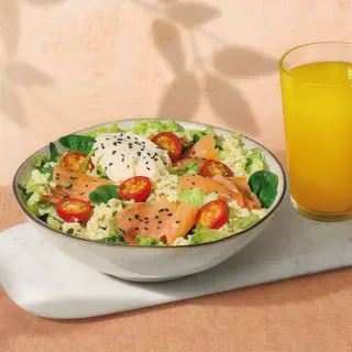 MENU SALADA SALMÃO E BULGUR