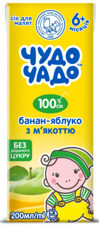 Сік Чудо-Чадо банан-яблуко 200 мл