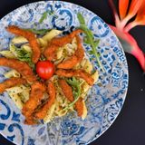 Crispy pileća pasta u bijelom sosu