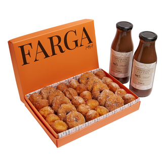 Surtido de Buñuelos y Chocolate a la Taza (para 5 o 6 personas)