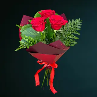 Buchet 3 Trandafiri Rosii