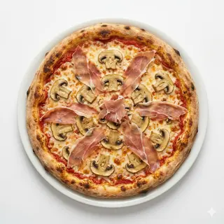 Pizza Proscuitto Y Fungui (26 Cm.)
