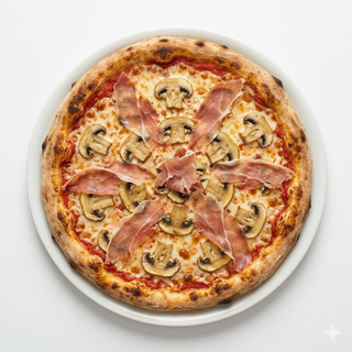 Pizza Proscuitto Y Fungui (26 Cm.)