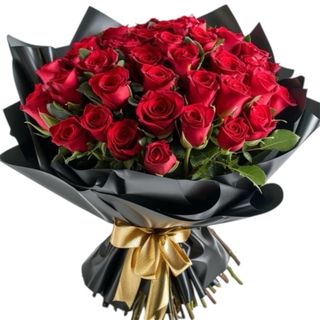   10 CZERWONYCH UDEKOROWANYCH RÓŻ 