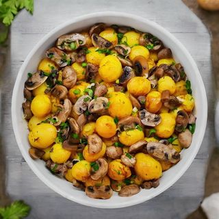 Запекани картофи с гъби (350г)