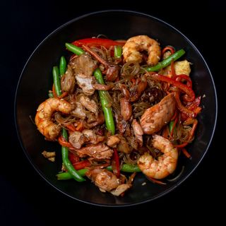 Фунчоза скляна з морепродуктами 350г.