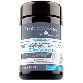 Bifidobacterium Balance ProbioBalance Mikrokapsułkowany probiotyk 5 szczepów 10 mld bakterii 30 kapsułek Aliness