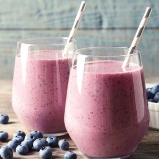 Smoothie De plátano y arandanos