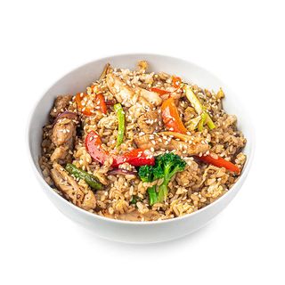 Вок рис с овощами