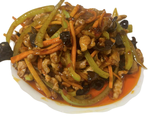 Iseckana svinjetina sa ukusom ribe 400g