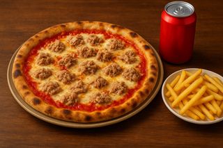 Pizza Tonnara + Patatine + Bibita