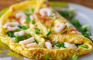 86 Omelette con gamberi