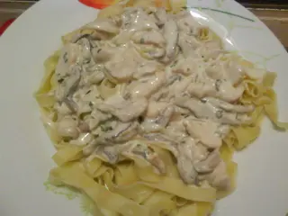 Pâtes Escalope Sauce Blanche