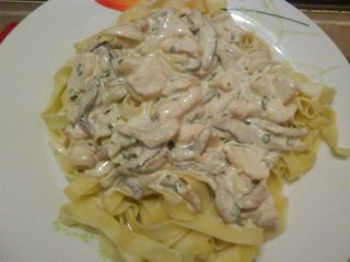 Pâtes Escalope Sauce Blanche