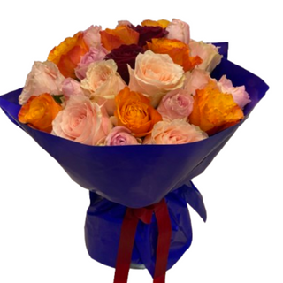 Bukiet kolorowych roz <<M<<